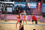 Deutsch: Beachhandball bei den Olympischen Jugendspielen 2018; Tag 5, 10. November 2018; Mädchen, Hauptrunde - Kroatien-Argentinien 1:2 English: Beach handball at the 2018 Summer Youth Olympics at 11 October 2018 – Girls Main Round – Croatia-Argentina 1:2