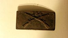 Belt Buckle from the 144th. Likely used during World War I. Buckle was discovered by a metal detectorist in Fort Worth, TX at the site of Camp Bowie Belt Buckle 144th Infantry Regiment .jpg