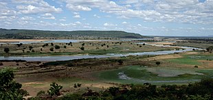 The River Benue looking south east from Jimeta.