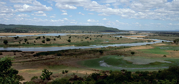 The River Benue looking south east from Jimeta.