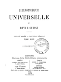 Vignette pour Bibliothèque universelle et Revue suisse
