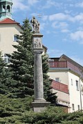 Prayer column with blessing Christ