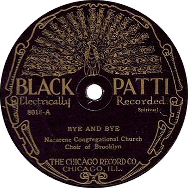 The short lived Black Patti Records label appeared in 1927