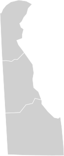 Blank map subdivisions 2019 Albers Delaware