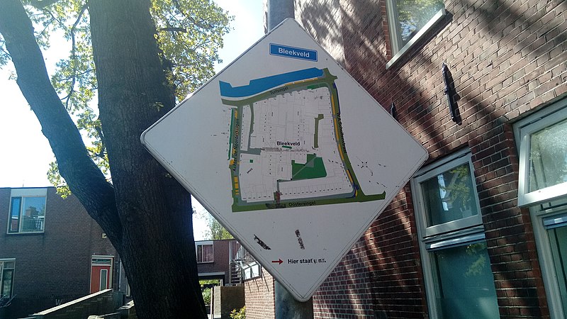 File:Bleekveld map sign, Groningen (2019) 02.jpg