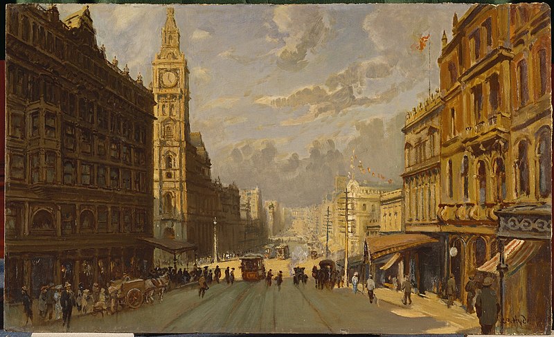 File:Bourke St East by George Hyde Pownall 1912.jpg