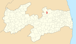 Localização de Baraúna na Paraíba