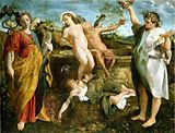 Annibale Carracci, Alegoria adevărului și a timpului (1584-5), o pictură istorică alegorică