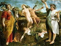 CARRACCI, Annibale - O alegorie a adevărului și timpului (1584-5) .JPG