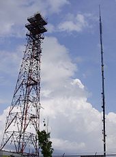 The CKVR Television Tower is a landmark visible throughout much of the city of Barrie. CKVR-TV Towers.jpg