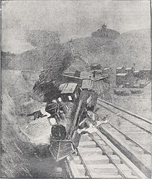 Sketch of an 1885 wreck on the longer S-shaped trestle, looking north CL&N wreck 1885.jpg
