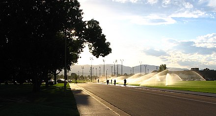 Looking west towards the Intramural Fields on CSU Campus