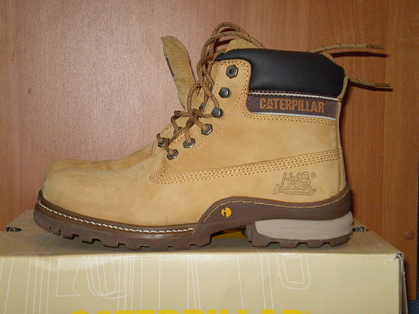 Caterpillar-branded work boots manufactured by Wolverine World Wide