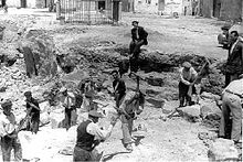 The stone quarry in Piano Santa Maria (1953).