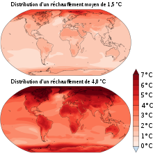 Image de deux prédictions climatiques