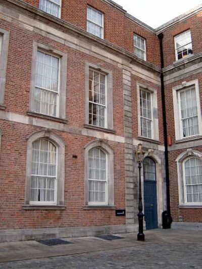 The Chief Secretary's office in Dublin Castle. The Chief Secretary's residence was the Chief Secretary's Lodge in the Phoenix Park, next to the Vicere