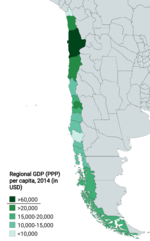 Thumbnail for File:Chilean Regions by GDP per capita 2014.png