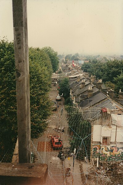The view from the tower in Claremont Road, Leyton.