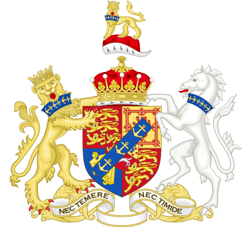 Coat of Arms of George FitzClarence, 1st Earl of Munster.svg
