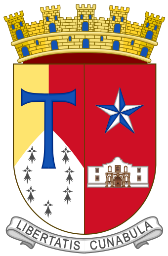 File:Coat of arms of San Antonio de Bexar, Texas.svg (Source: Wikimedia)