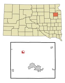 Codington County South Dakota Incorporated and Unincorporated areas Florence Highlighted.svg
