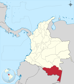 Location of Department of Amazonas