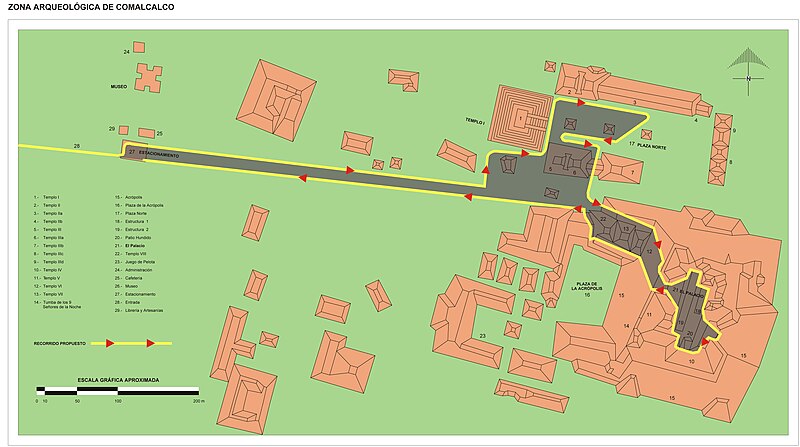 File:Comalcalco.Mapa de zona arqueológica.jpg