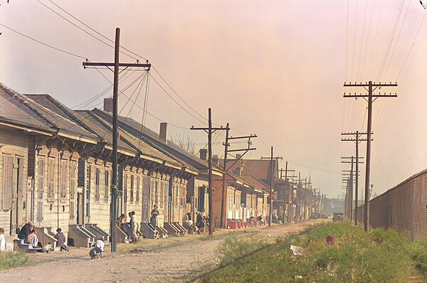 Creole Cottages on Lafitte Street in the Tremé, 1935