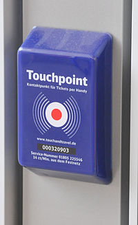 Touchpoint met locatie-code en NFC-chip