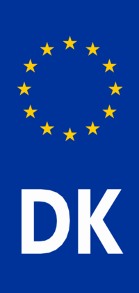 Thumbnail for European vehicle registration plate