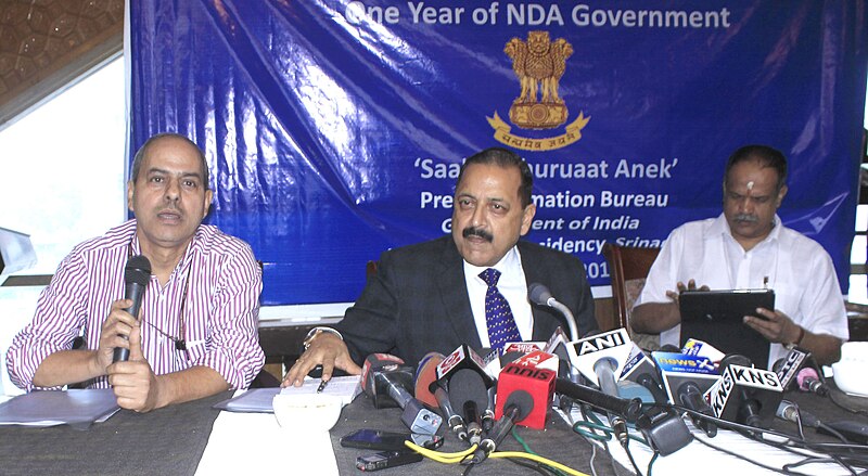 File:Dr. Jitendra Singh at a Press Conference.jpg