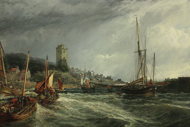 Dysart Harbour in 1854 by Sam Bough RSA