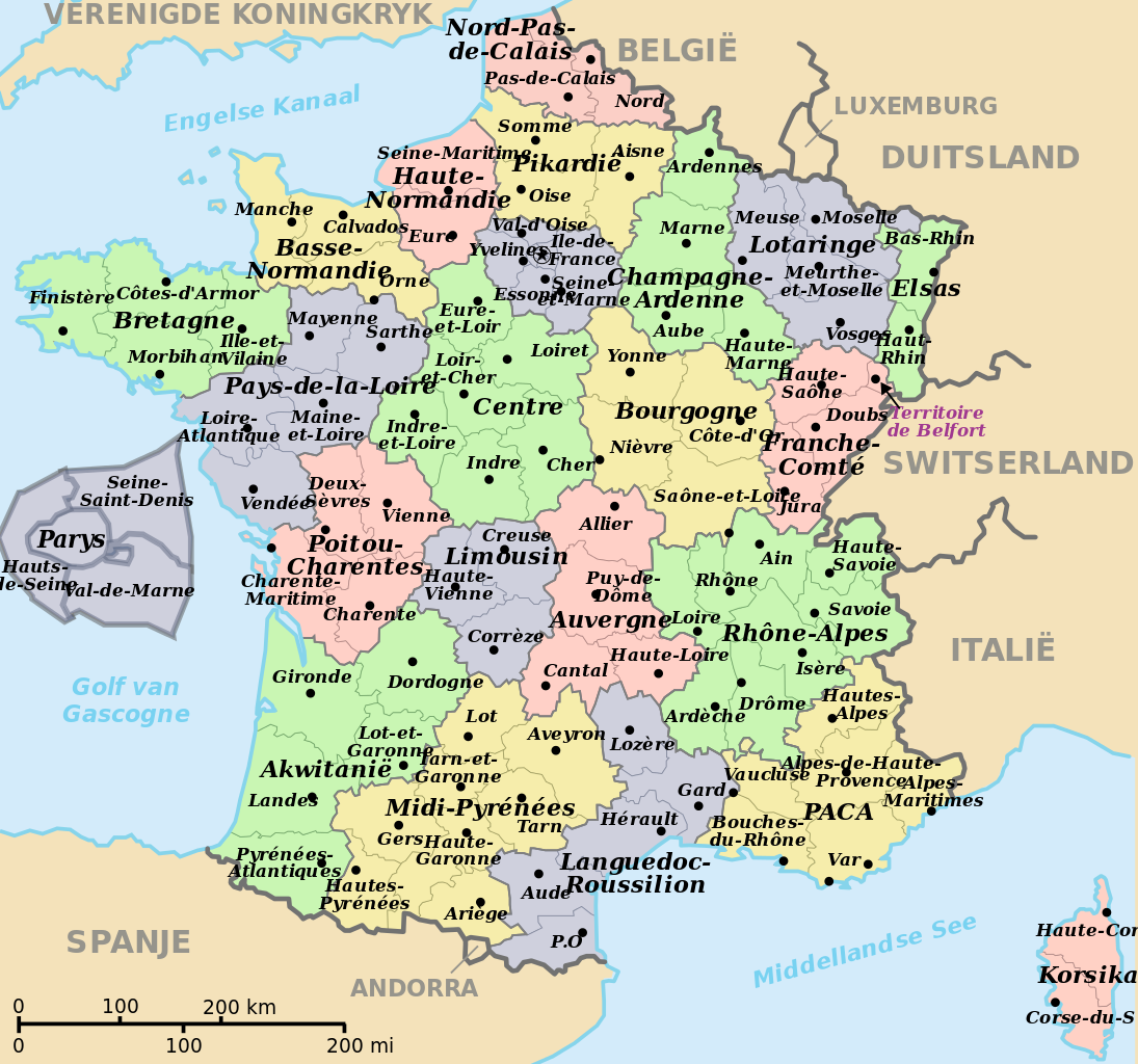 Gebiete Frankreich