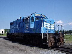 ESHR 8096, a GP10, named the "Cape Charles" is parked at the headquarters in Cape Charles, VA.