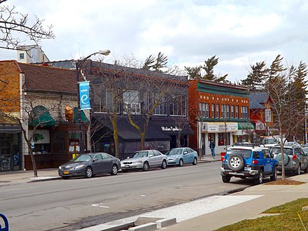 The north end of Elmwood Avenue is dominated by bars, take-out restaurants and other businesses oriented toward students of the adjacent Buffalo State College.