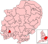 A small constituency, located in the north of the county and entirely surrounded by other constituencies within the county.