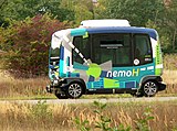 10/2022: Autonomer Kleinbus „nemoH“ (Easymile EZ10) im Testbetrieb in Garbsen