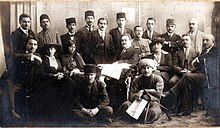 Editorial staff of the newspaper "Azerbaijan" (1919).jpg
