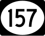 Route 157 marker