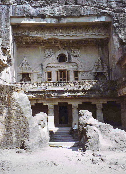 An Ellora cave temple