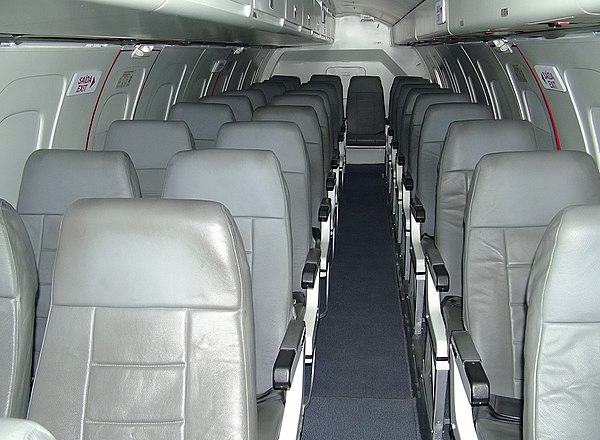 Three-abreast cabin