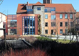 De westelijke kant van het stadhuis