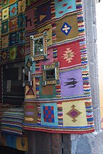 Entrance to a crafts store in the historic center of the town