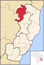 Barra de São Francisco - Carte