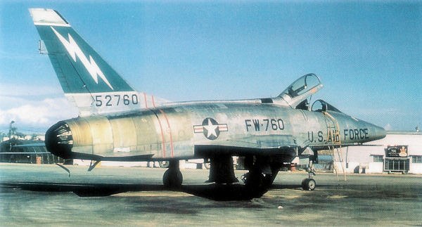 North American F-100D-40-NH Super Sabre Serial 55-2760 assigned to the 8th TFS/49th TFW