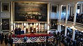 The rostrum in the Great Hall, Faneuil Hall, Boston MA