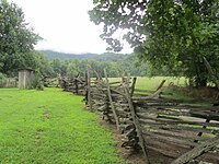 19th century fence at Mountain Farm Museum Fences at Mountain Farm Museum, GSMNP IMG 4916.JPG