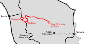 Line of the Pedace – San Giovanni in Fiore railway