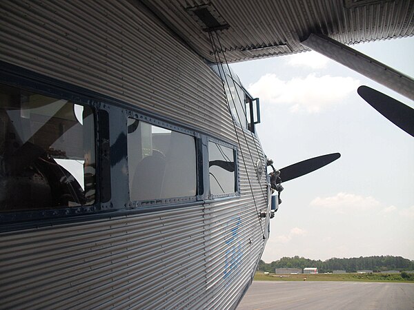 Externally mounted control wires of a Ford Trimotor