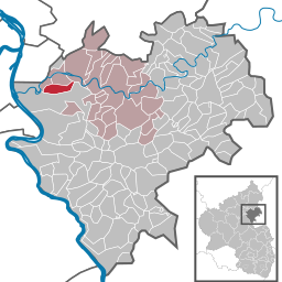 Läget för Frücht i Rhein-Lahn-Kreis